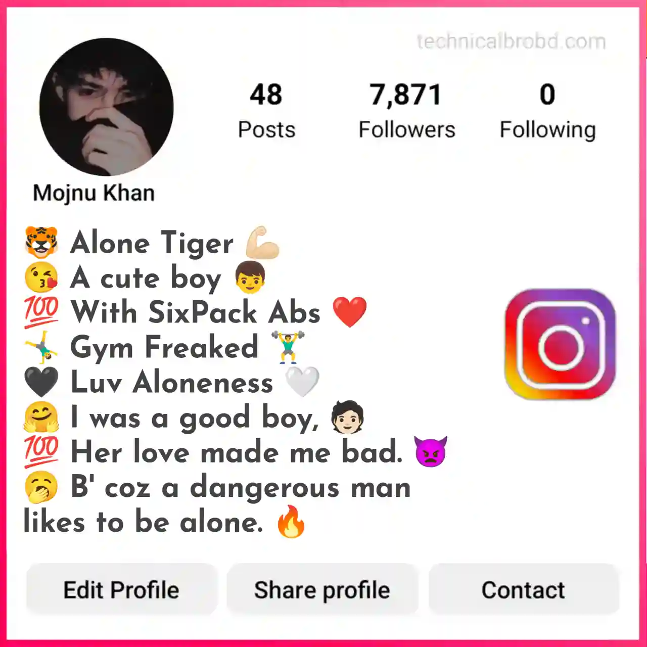 alone bio for Instagram for boys