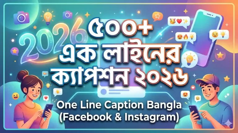 ৫০০+ এক লাইনের ক্যাপশন ২০২৬ | One Line Caption Bangla (ফেসবুক ও ইনস্টাগ্রাম)