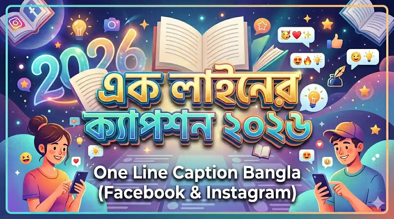 ৫০০+ এক লাইনের ক্যাপশন ২০২৬ | One Line Caption Bangla (ফেসবুক ও ইনস্টাগ্রাম)