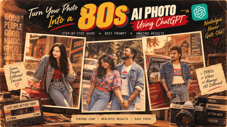 How to Create Viral 80s AI Photo Trend Using ChatGPT – Best 1980s AI Photo Prompt