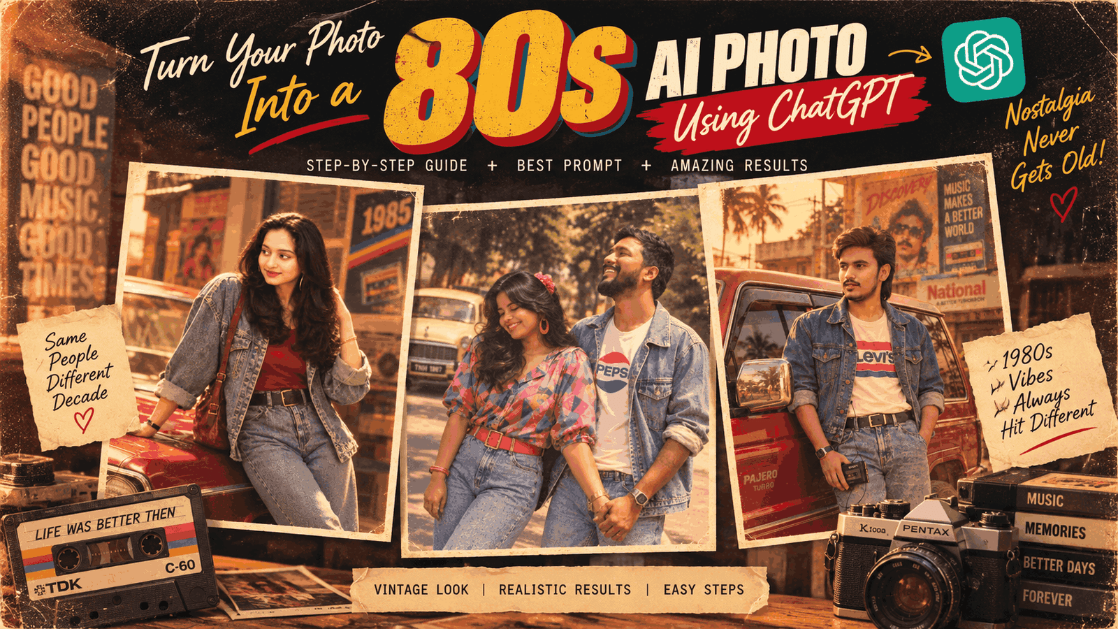 How to Create Viral 80s AI Photo Trend Using ChatGPT – Best 1980s AI Photo Prompt 1 How to Create Viral 80s AI Photo Trend Using ChatGPT – Best 1980s AI Photo Prompt